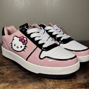 Woman’s Hello Kitty Pink Casual Lace Up Comfort Court New Sneakers Size 11